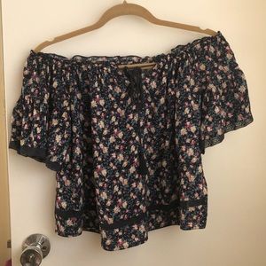 AE Off the Shoulder Floral Blouse